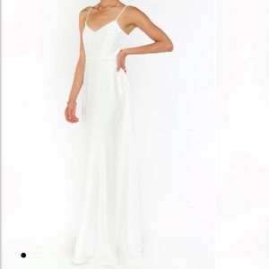 Show Me Your Mumu - Faith Maxi Dress - Ivory Luxe Satin - XL